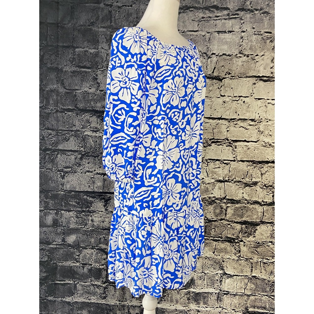Tommy Bahama Dress‎ Womens Small Floral Rayon Tiered Off Shoulder Pockets Summer - Picture 2 of 10